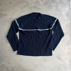 Most y2k knit sweater mens size XL navy singular stripe